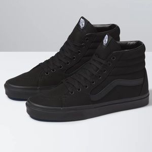 Vans Canvas Sk8 Hi Black Shoes Size 10.5 US Men’s